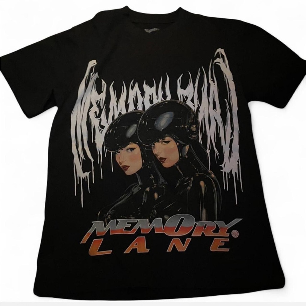 PacSun Memory Lane Biker Girl Graphic Tee Alt Punk